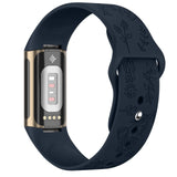 For Fitbit Charge 5 & Fitbit Charge 6 | Floral Silicone Strap (13 Colors Available)