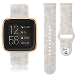 Fitbit Sense 2 Band | Fitbit Versa 4 Band | Floral Silicone Fitbit Band (13 Colors Available)