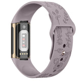 For Fitbit Charge 5 & Fitbit Charge 6 | Floral Silicone Strap (13 Colors Available)