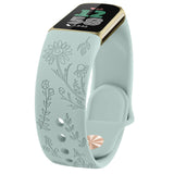 For Fitbit Charge 5 & Fitbit Charge 6 | Floral Silicone Strap (13 Colors Available)