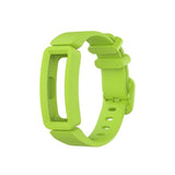 For Fitbit Ace 2 | Green Plain Silicone Band