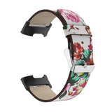 For Fitbit Charge 3 and Charge 4 | Patterned Leather Band | 4 Colors Available