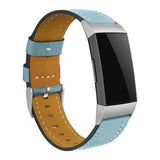 For Fitbit Charge 3 and Charge 4 | Stitched Leather Band | 17 Colors Available