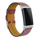 For Fitbit Charge 3 and Charge 4 | Stitched Leather Band | 17 Colors Available