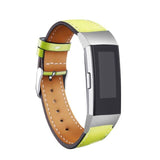 For Fitbit Charge 3 and Charge 4 | Stitched Leather Band | 17 Colors Available