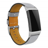 For Fitbit Charge 3 and Charge 4 | Stitched Leather Band | 17 Colors Available