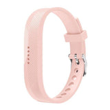 For Fitbit Flex 2 | Grained Silicone Band | Light Pink