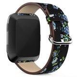 For Fitbit Versa/Versa 2/Versa Lite | Patterned Leather Band | 4 Colors Available