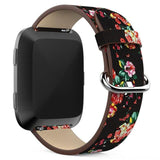 For Fitbit Versa/Versa 2/Versa Lite | Patterned Leather Band | 4 Colors Available