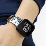 For Fitbit Versa/Versa 2/Versa Lite | Patterned Leather Band | 4 Colors Available