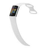 For Fitbit Charge 5 & Fitbit Charge 6 | White Silicone Band