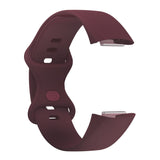 For Fitbit Charge 5 & Fitbit Charge 6 | Red Wine Silicone Band