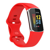 For Fitbit Charge 5 & Fitbit Charge 6 | Red Silicone Band
