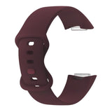 For Fitbit Charge 5 & Fitbit Charge 6 | Red Wine Silicone Band