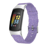 For Fitbit Charge 5 & Fitbit Charge 6 | Purple Woven Canvas Band
