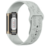 For Fitbit Charge 5 & Fitbit Charge 6 | Floral Silicone Strap (13 Colors Available)