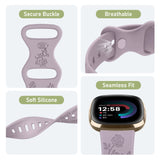 For Fitbit Sense and Versa 3 | Floral Silicone Band | 11 Colors Available