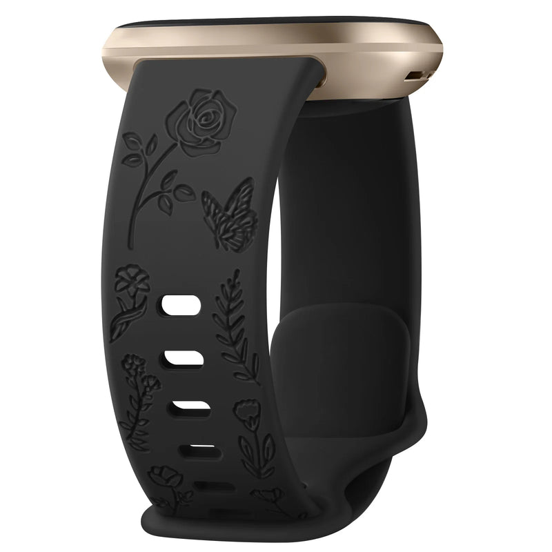 For Fitbit Sense and Versa 3 | Floral Silicone Band | 11 Colors Available