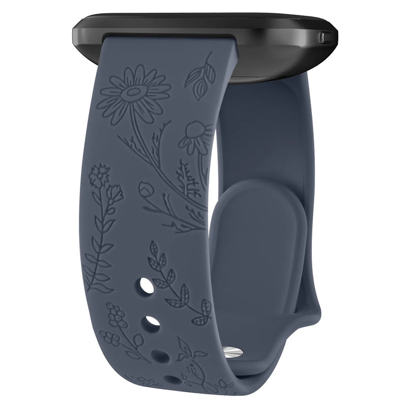 Fitbit Sense 2 Band | Fitbit Versa 4 Band | Floral Silicone Fitbit Band (13 Colors Available)