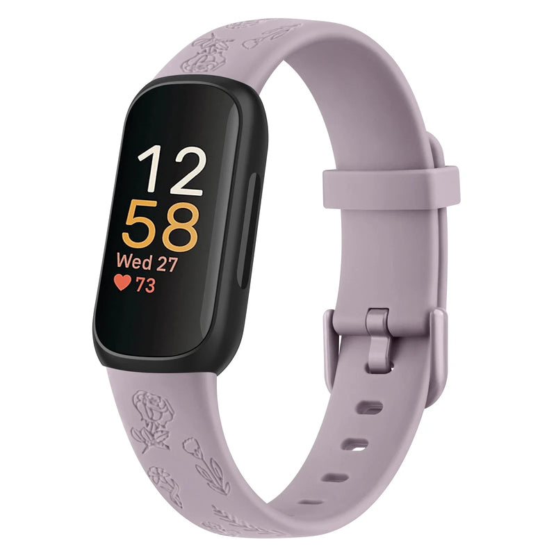 Floral Silicone Fitbit Inspire 3 Band | 12 Colors Available