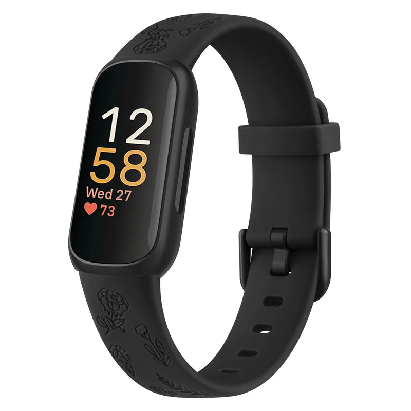 Floral Silicone Fitbit Inspire 3 Band | 12 Colors Available