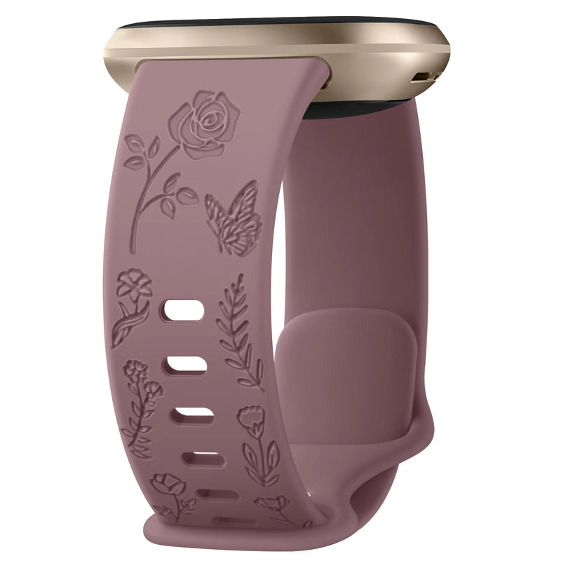 For Fitbit Sense and Versa 3 | Floral Silicone Band | 11 Colors Available