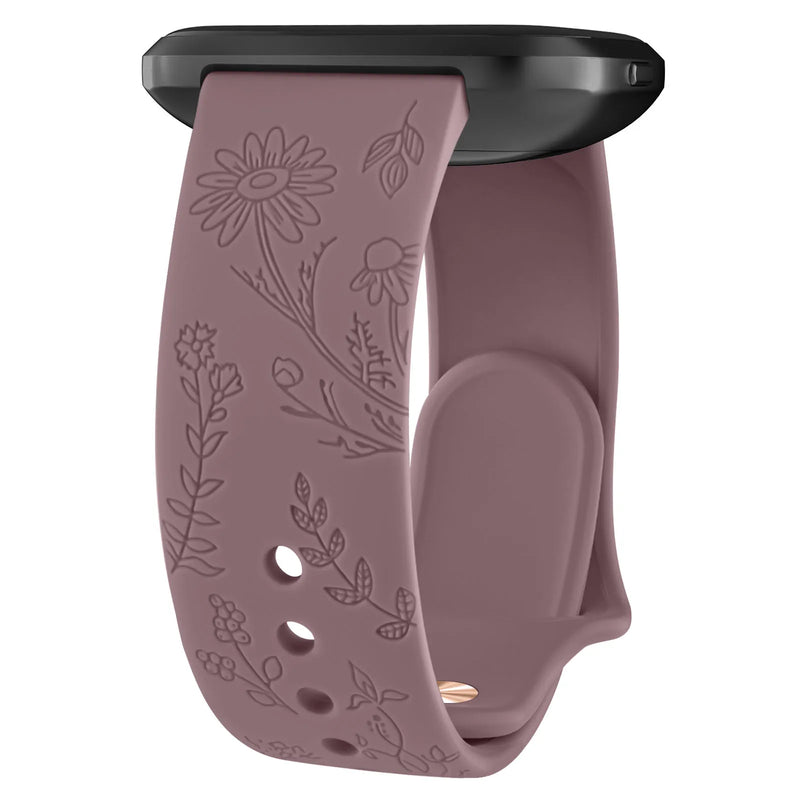 Fitbit Sense 2 Band | Fitbit Versa 4 Band | Floral Silicone Fitbit Band (13 Colors Available)