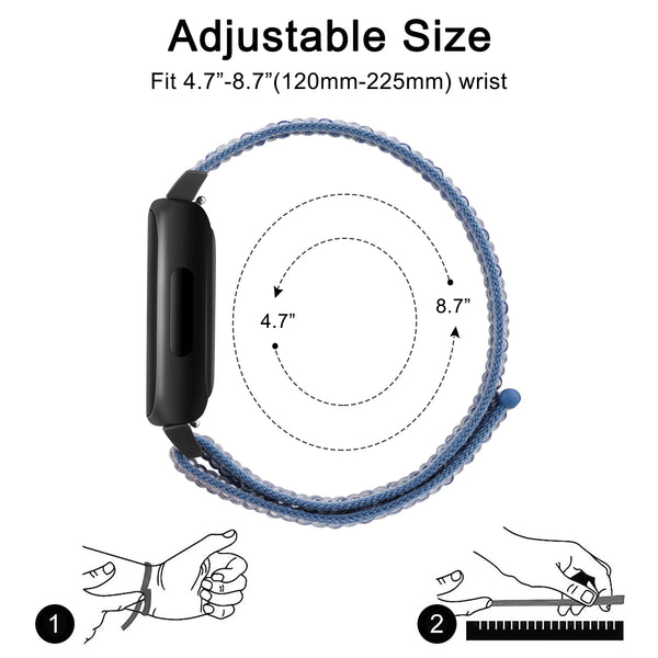 Nylon Velcro Fitbit Inspire 3 Band | 11 Colors Available