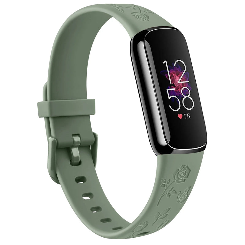 Fitbit Luxe Band | Floral Silicone Band (10 Colors Available)