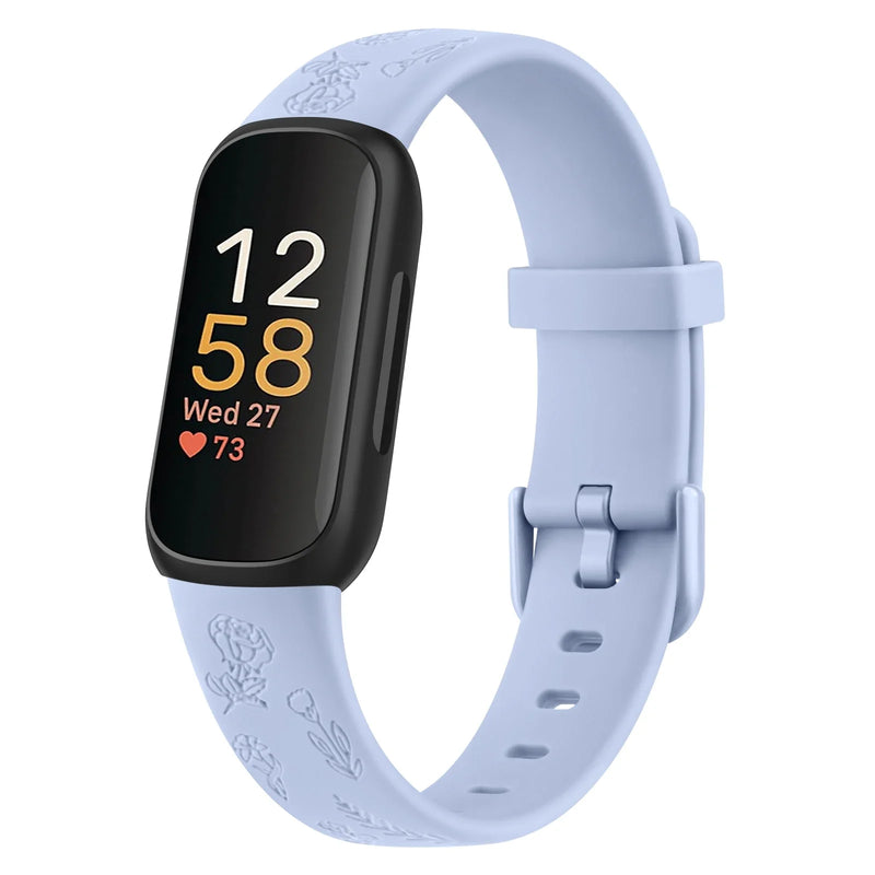 Floral Silicone Fitbit Inspire 3 Band | 12 Colors Available