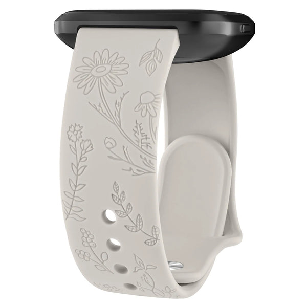 Fitbit Sense 2 Band | Fitbit Versa 4 Band | Floral Silicone Fitbit Band (13 Colors Available)