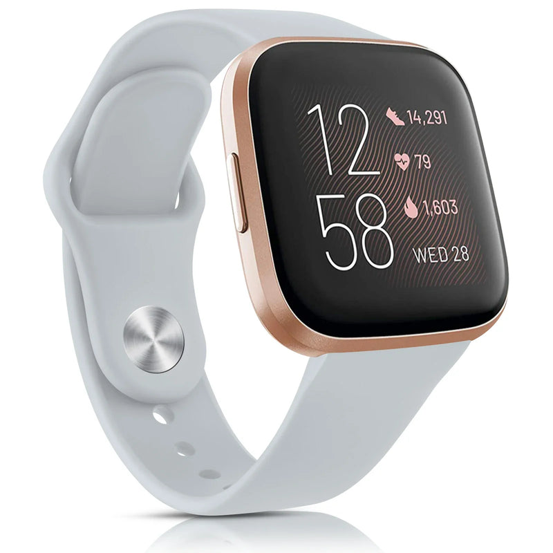 Fitbit Sense 2 Band | Fitbit Versa 4 Band | Silicone Strap With Metal Pin Buckle (17 Colors Available)