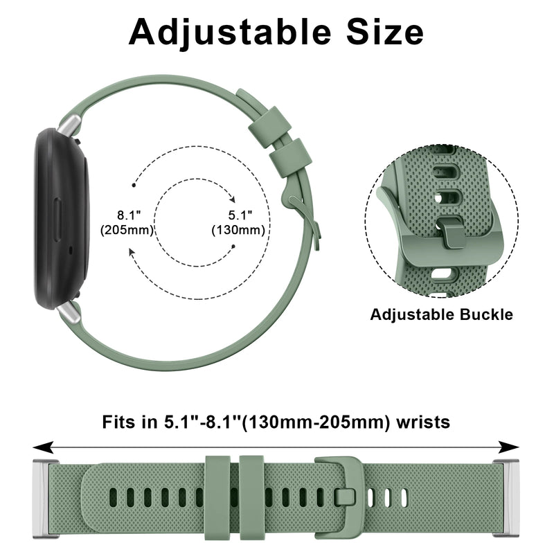 For Fitbit Sense and Versa 3 | Grained Silicone Band | 8 Colors Available