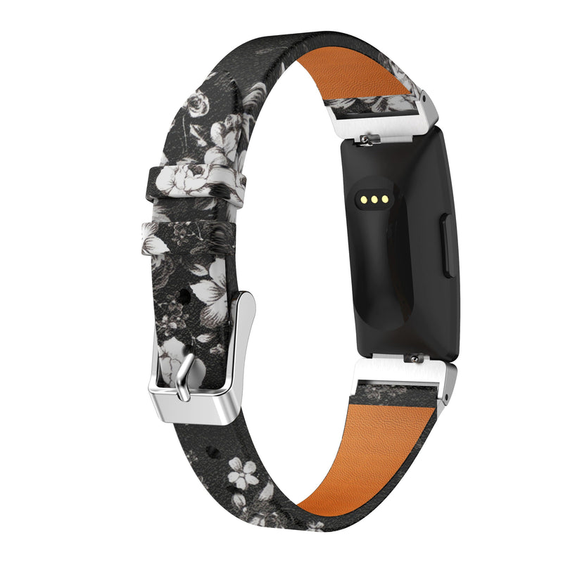 For Fitbit Inspire, Inspire HR & Inspire 2 | Floral Leather Band | 5 Colors Available
