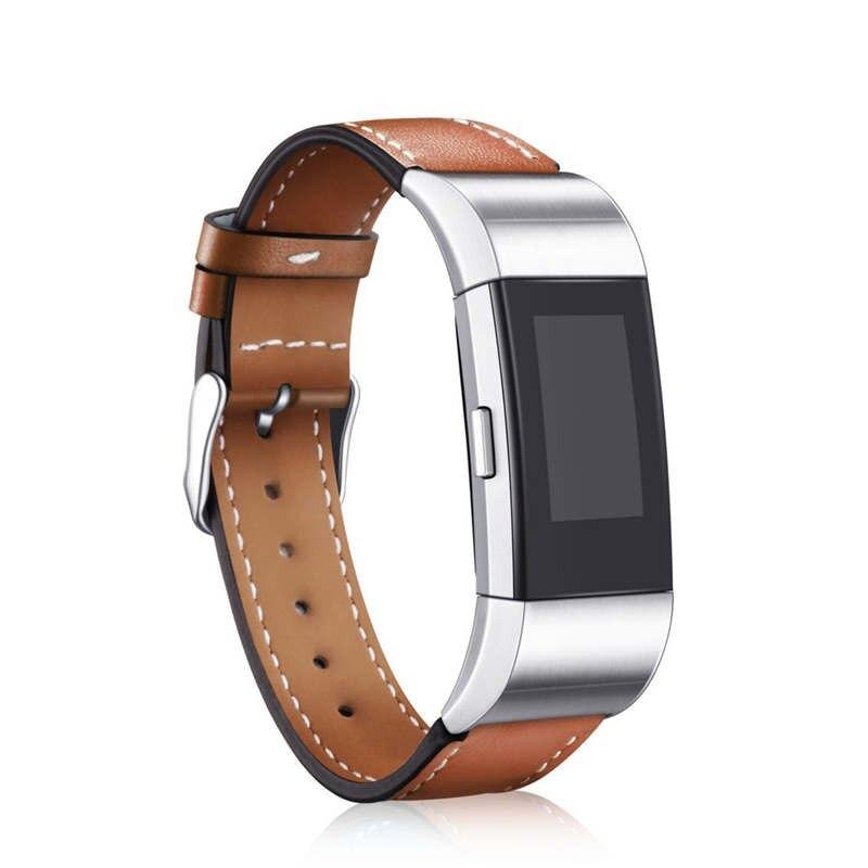 For Fitbit Charge 2 | Stitched Leather Band | 12 Colors Available