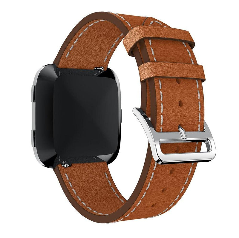 For Fitbit Versa/Versa 2/Versa Lite | Stitched Leather Band | 3 Colors Available
