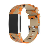 For Fitbit Charge 2 | Patterned Silicone Band | 9 Colors Available