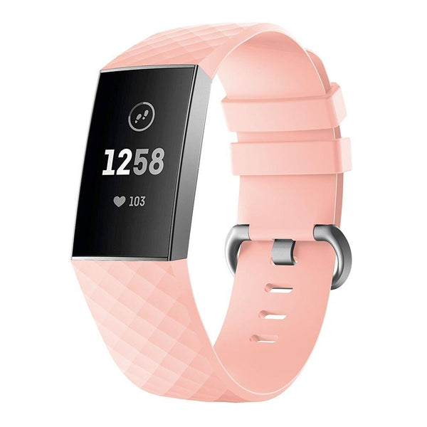 For Fitbit Charge 3 and Charge 4 | Plain Silicone Band | 10 Colors Available