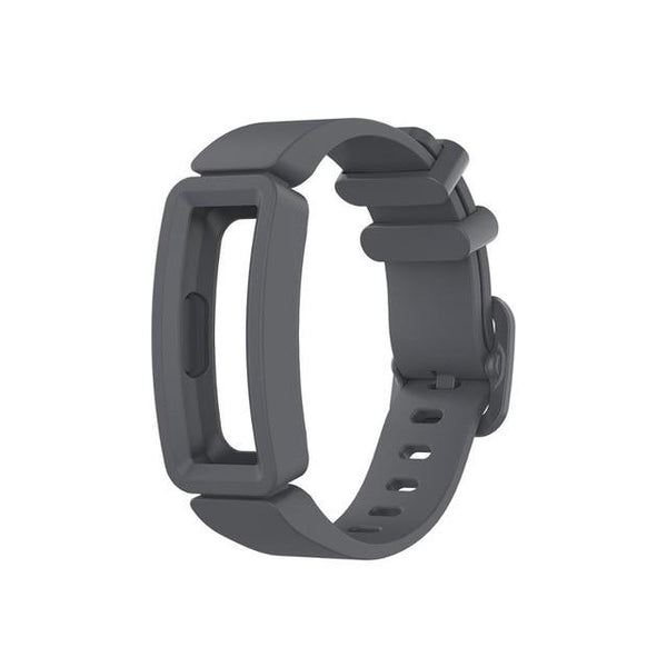 For Fitbit Ace 2 | Grey Plain Silicone Band