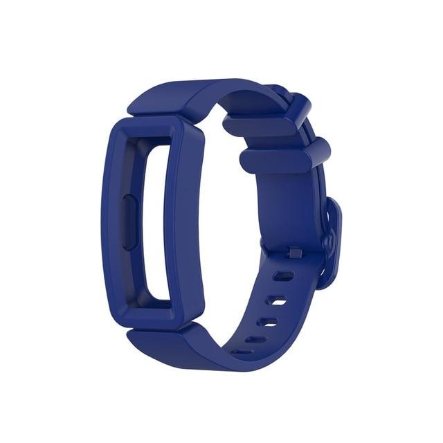 For Fitbit Ace 2 | Dark Blue Silicone Band