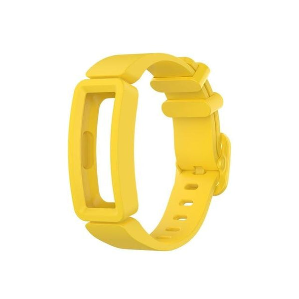 For Fitbit Ace 2 | Yellow Plain Silicone Band