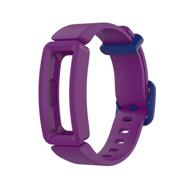For Fitbit Ace 2 | Dark Purple/Blue Plain Silicone Band