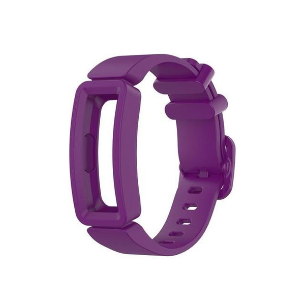 For Fitbit Ace 2 | Dark Purple Plain Silicone Band