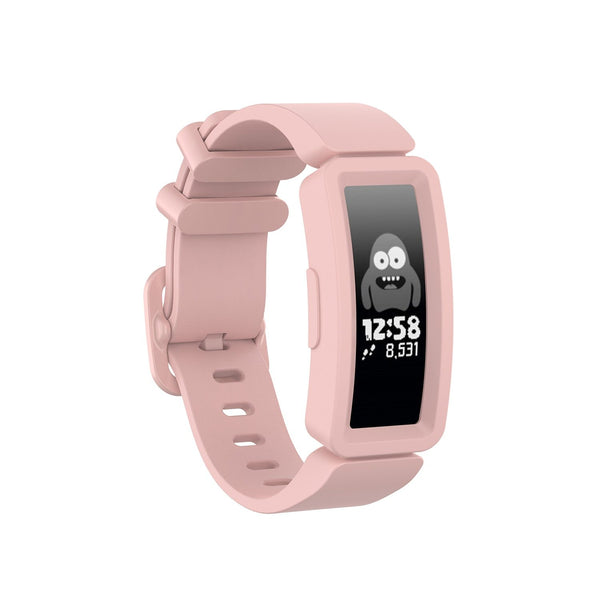 For Fitbit Ace 2 | Light Pink Plain Silicone Band