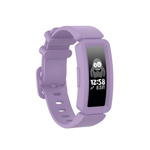 For Fitbit Ace 2 | Light Purple Plain Silicone Band