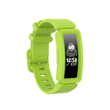 For Fitbit Ace 2 | Green Plain Silicone Band