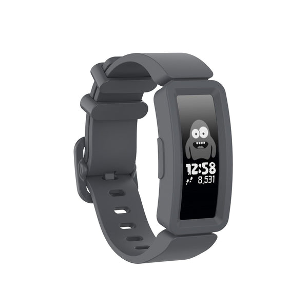 For Fitbit Ace 2 | Grey Plain Silicone Band