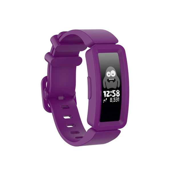 For Fitbit Ace 2 | Dark Purple Plain Silicone Band