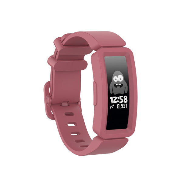 For Fitbit Ace 2 | Light Red Plain Silicone Band