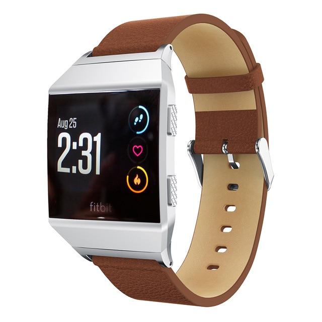 For Fitbit Ionic | Smooth Leather Band | 5 Colors Available